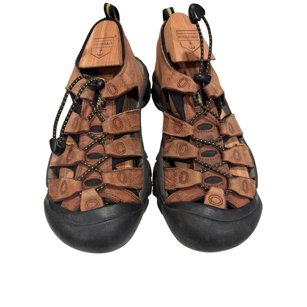 KEEN Women's Size 8 Newport H2 sandals brown leather bungee lacing system